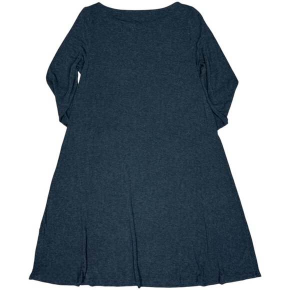 EUC Women's EILEEN FISHER Long Sleeve Viscose Jersey Dress Gray | Size M - Picture 4 of 7